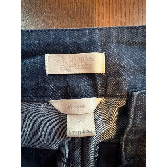 Christopher & Banks Womens Jeans Denim Dark Wash Blue Size 4 EUC - Picture 4 of 12